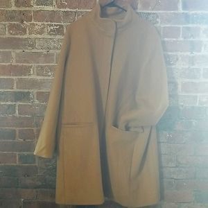 Mid-Length Camel Wool Coat